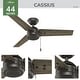preview thumbnail 45 of 96, Hunter Cassius Outdoor Ceiling Fan, Damp Rated - Industrial, Farmhouse, Contemporary