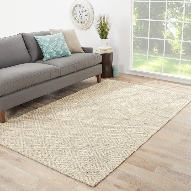 Rios Natural Geometric Grey Area Rug