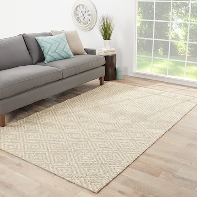 Rios Natural Geometric Grey Area Rug