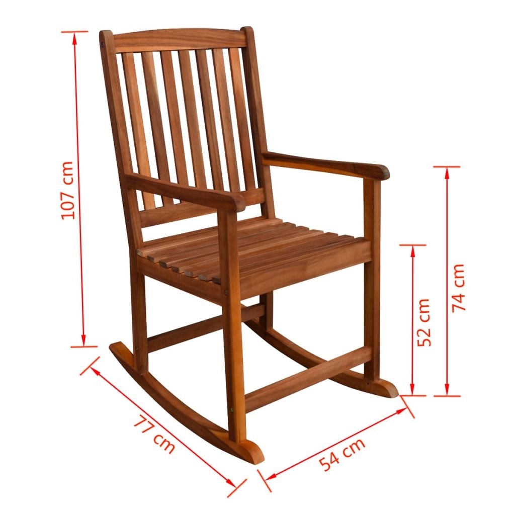 vidaxl outdoor rocking chair acacia wood