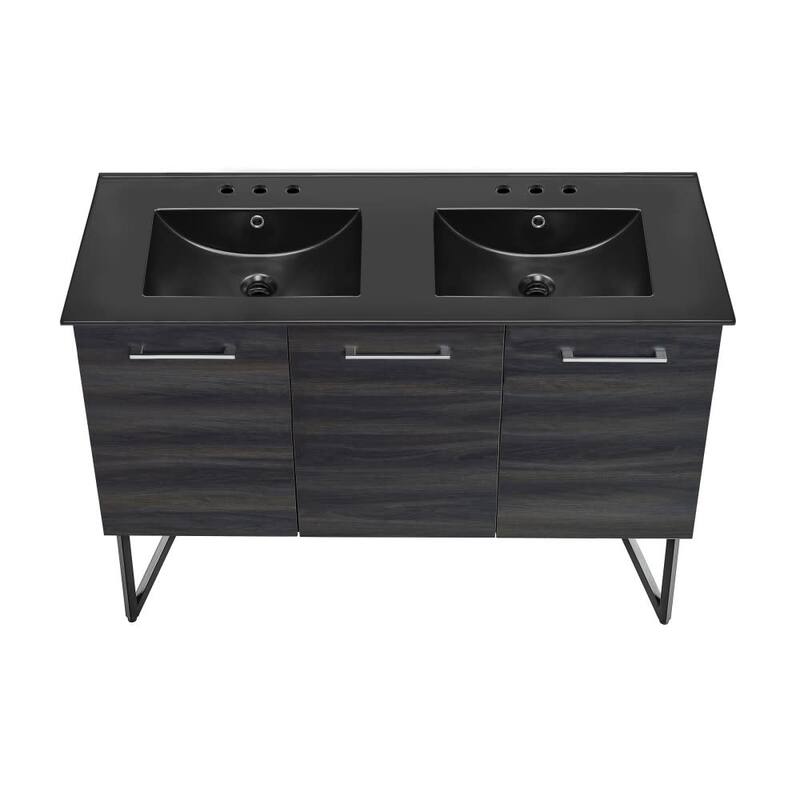 Swiss Madison SM-BV224D-3MB Annecy 48" Free Standing Double Basin