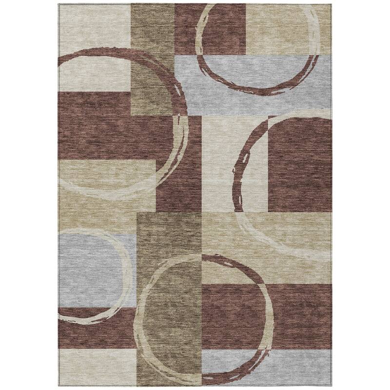 Machine Washable Indoor/ Outdoor Contemporary Chantille Rug