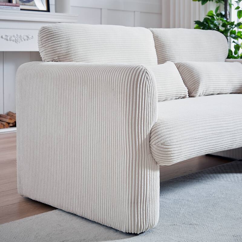 GDFStudio - Emiliano Sofa Set in Premium Corduroy with Elegant Design and Superior Comfort