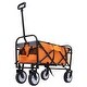 preview thumbnail 56 of 62, Foldable Wagon Cart with Strapping System, Utility Wagon Cart for Camping Shopping Sports Gardeing Fishing All-Terrain Wheels