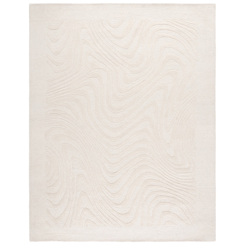 SAFAVIEH Handmade Ebony Sabiye Wool Rug - 6' x 9' - Ivory