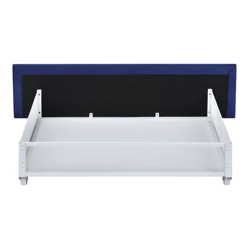 Rhiv Art Deco Upholstered 4-drawer Storage Bed by Furniture of America
