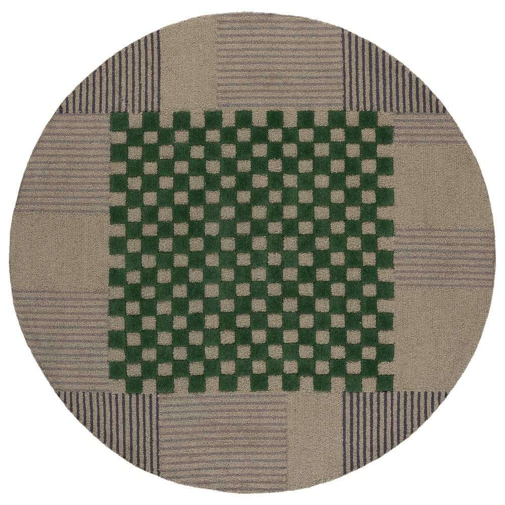 SAFAVIEH Handmade Genre Kiek Checkered Wool Rug