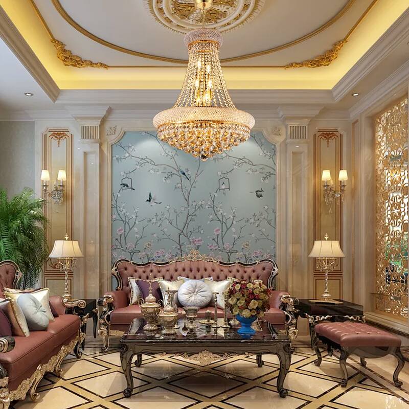 Crystal Chandelier Lighting for Dining Room Modern, Crystal Chandelier Ceiling Light French Empire Crystal Chandelier
