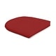 preview thumbnail 8 of 9, Sunbrella Solid 19 .5 x 19.5 Curved Wicker Seat Pad with 10 fabric choices Canvas Jockey Red