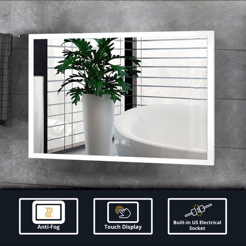 Aurorium LED Bathroom Vanity Mirror - N/A