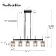 preview thumbnail 8 of 20, Kasy Modern 5-Light Linear Chandelier Textured Glass Kitchen Island Light Art Deco