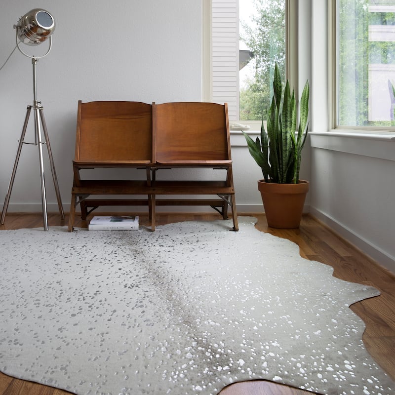 Alexander Home Clayton Faux Cowhide Area Rug
