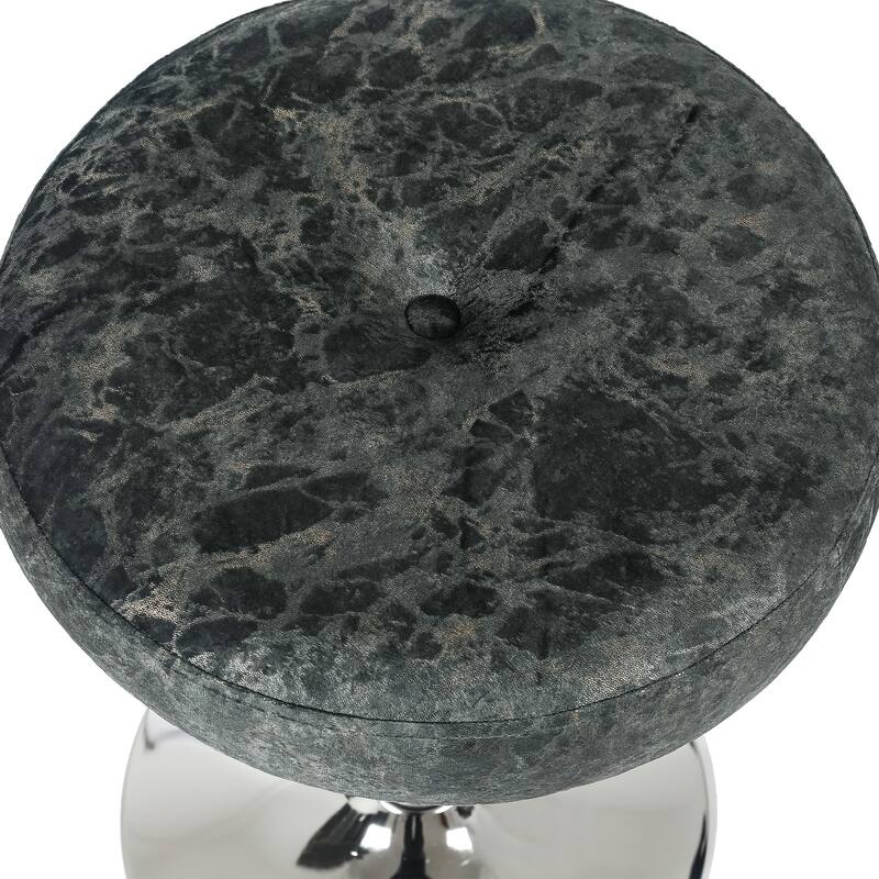 Adeco Makeup Vanity Stool Chair Round Ottoman Swivel Adjustable