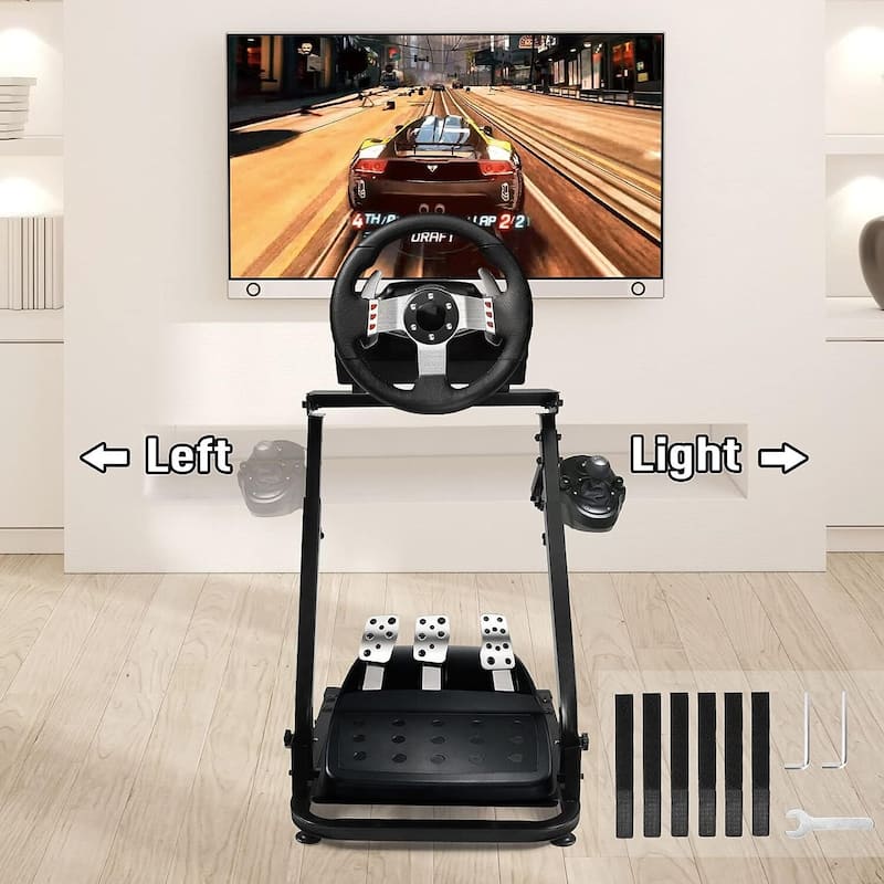 Steering Wheel Stand, Racing Wheel Stand Racing Simulator for Logitech G25, G27, G29 Wheel and Pedals Not Included