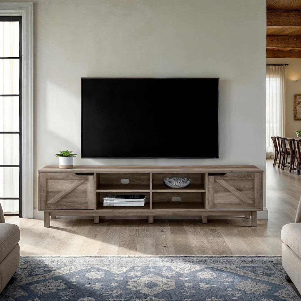 Walker Edison Rustic Barndoor TV Stand