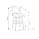 preview thumbnail 10 of 8, WYNDENHALL Kaydee Contemporary 17" Swivel Bar Stool (Setof 2) in Cream Vegan Faux Leather - 20.3"D x 18.9"W x 40.75"H