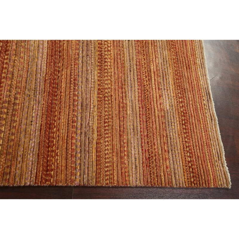 Striped Gabbeh Kashkoli Oriental Wool Area Rug Handmade Bedroom Carpet - 6'0" x 8'10"