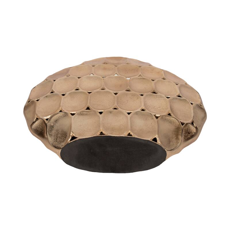 Sagebrook Home Modern Metal Textured Oval Vase