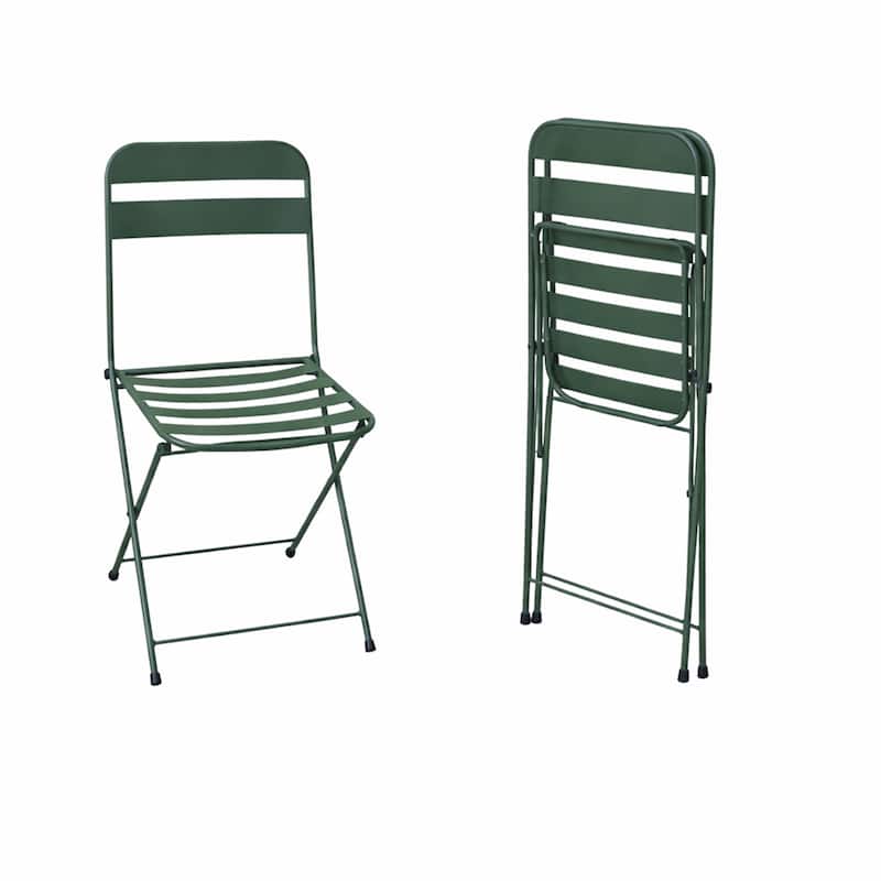 28-in H 3-Piece Metal Folding Bistro Set , Green