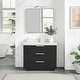 preview thumbnail 4 of 96, Santarem Single Vanity with Pure White Quartz Stone Top without Mirror