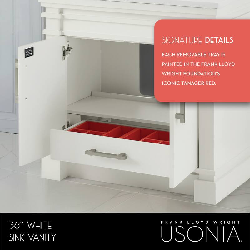 Frank Lloyd Wright USONIA® Harmony 36-inch Wood Sink Vanity