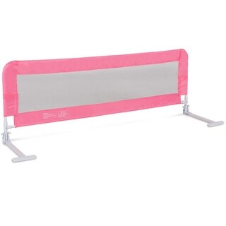59 Inch Breathable Baby Children Toddlers Bed Rail-Pink - 59" X 15.5" X 21"