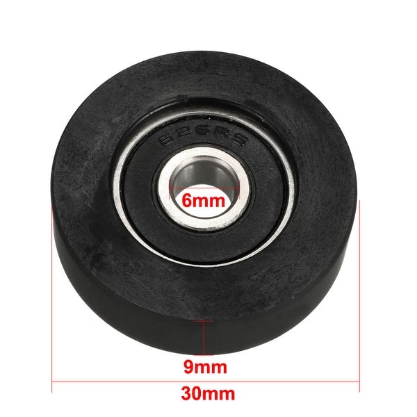 4 Roulements à Galets Porteurs 6x30x9mm - Poulies En PU Blanc Pour Convoyeur/glissière