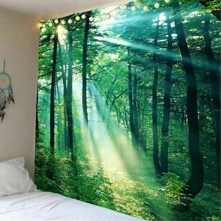 Large Modern Forest Polyester Tapestry Wall Hanging Bedspread Throw Bedroom 