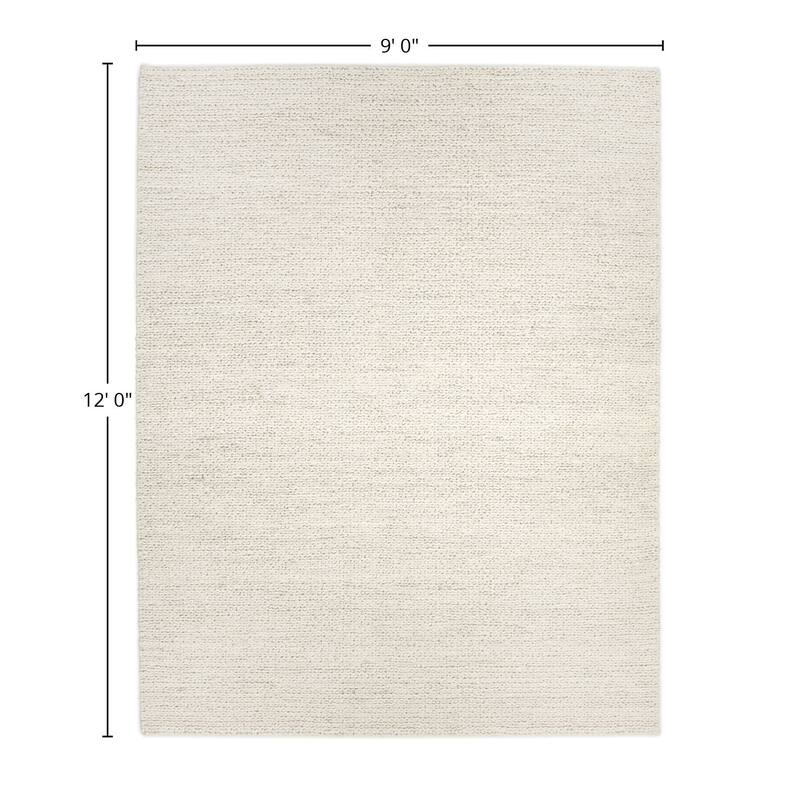 Overton Handmade Modern Contemporary Solid Area Rug
