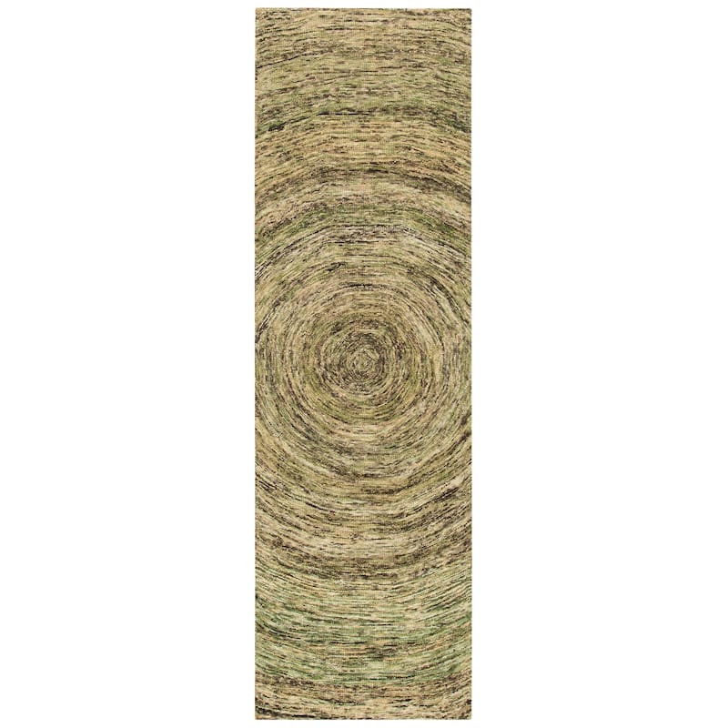SAFAVIEH Handmade Ikat Jaycie Wool Rug - 2'3" x 8' Runner - Green - Runner