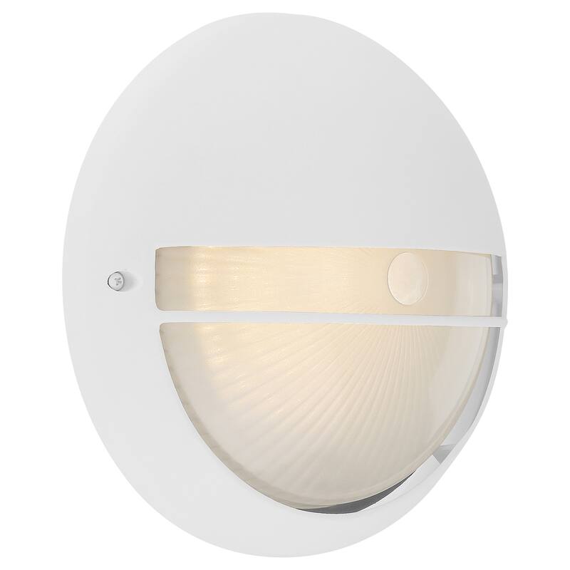 Access Lighting Clifton LED Round Outdoor Marine Grade Bulkhead with Opal Glass - White