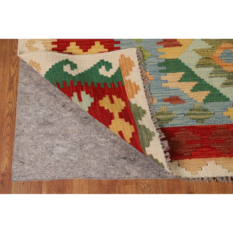 Flat Weave South Western Kilim Area Rug Flatweave Wool Carpet - 8'2" x 9'9"