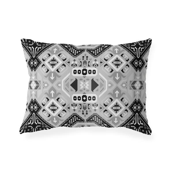 ABADEH BLACK AND WHITE Lumbar Pillow By Kavka Designs Bed Bath