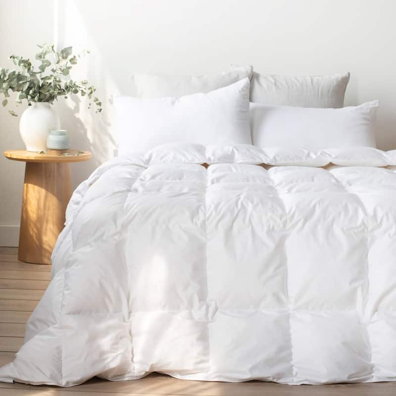 Extra Warm 700 Fill Power Luxury Down Duvet Comforter Insert by BOKSER HOME - Full - Queen