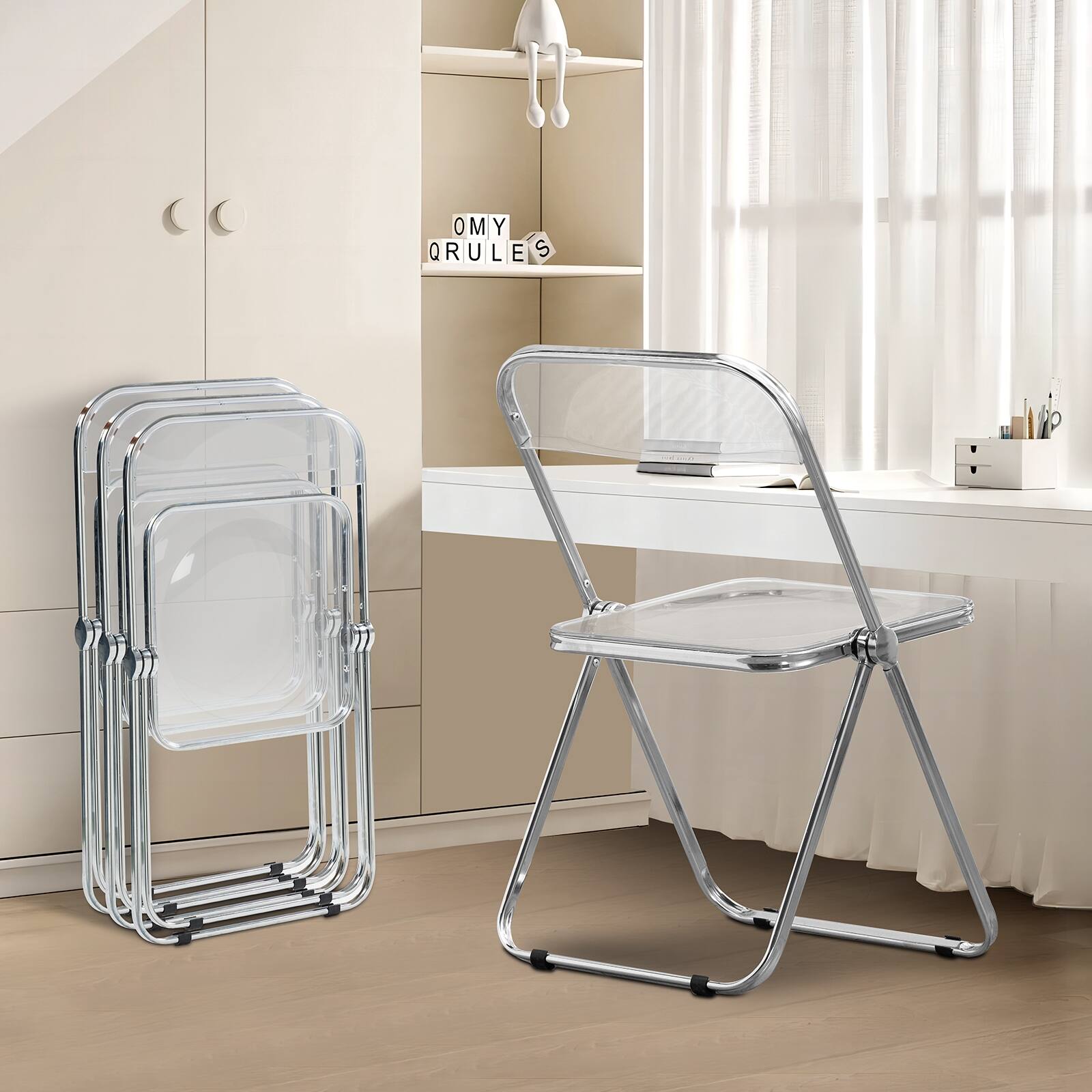 Foldable Acrylic Chair Acrylic Chair Transparent Acrylic Folding