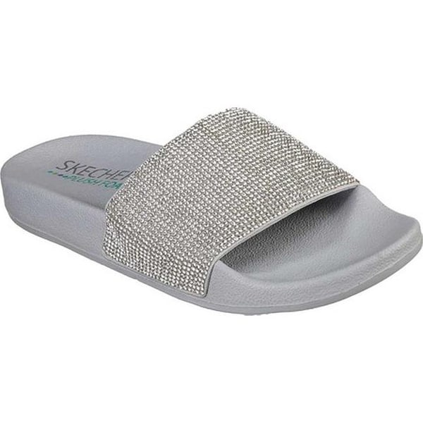 skechers silver sandals