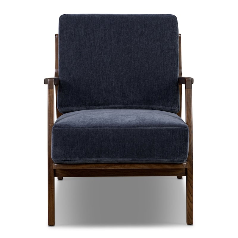 Poly & Bark Verity 25" Fabric Lounge Chair - Solid Wood Frame