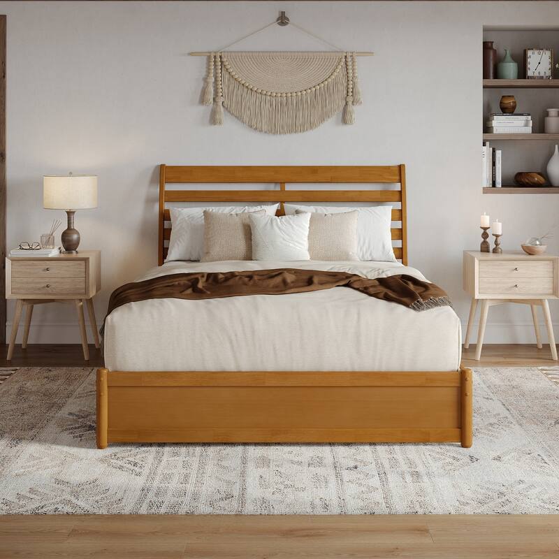 Emelie Platform Bed with Panel Footboard and Storage Drawers