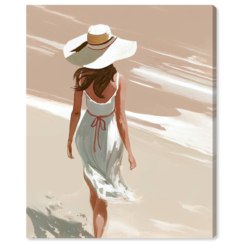 Wynwood Studio Fashion and Glam Beach Passe Brown and Nautical & Coastal Wall Art Canvas Print