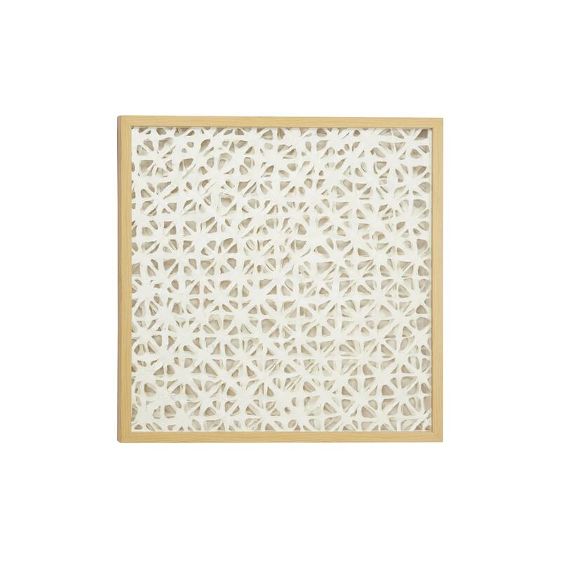 Geometric Shadow Box - White - Roche River Decor - White