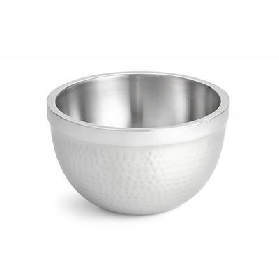 Artisan T704DW 5 qt Double Wall, Hammered Stainless Steel Serving Bowl