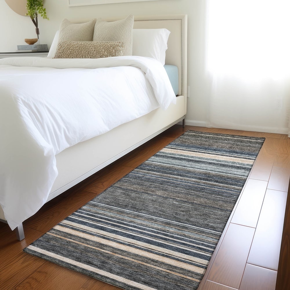 Premium Washable Super Soft Modern Stripes Mayfield Rug