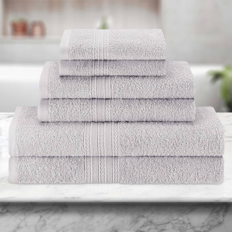 Eco-Friendly Sustainable Cotton 6-Piece Bathroom Towel Set
