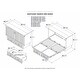 preview thumbnail 18 of 100, Nantucket Murphy Bed Chest with Built-in Charging Station Grey - Queen
