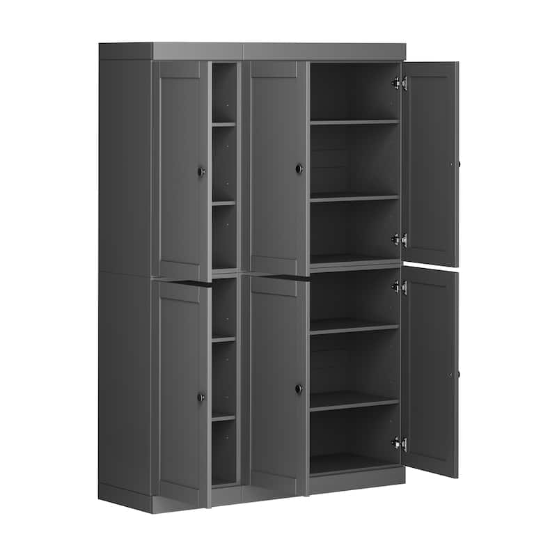 Palace Imports 100% Solid Wood 48.5" Pantry Cabinet with Shaker Doors and Adjustable Shelves