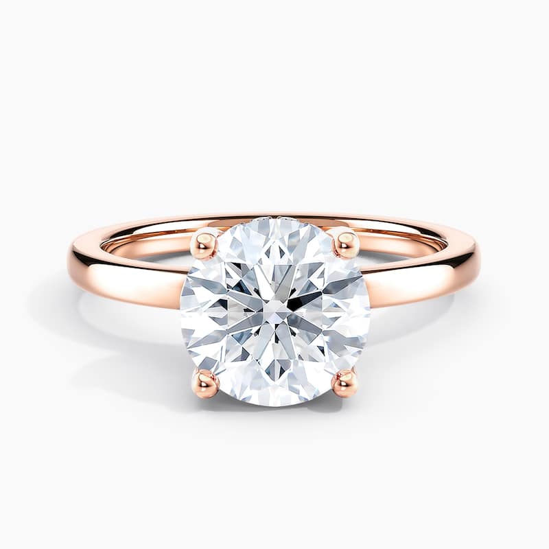 Auriya 14k Gold 1.00ctw Round Hidden-Halo Lab Grown Diamond Engagement Ring - Rose - 7