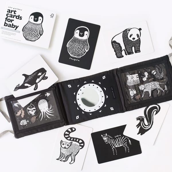 slide 2 of 4, Wee Gallery Tummy Time Gallery Bundle - Black and White