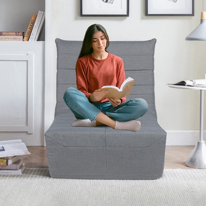 Bean Bag Chair, Big Beanbag Chair Floor Couch, Fireside Chair Memory Foam Lounge Chair for Living Room Bedroom, Office