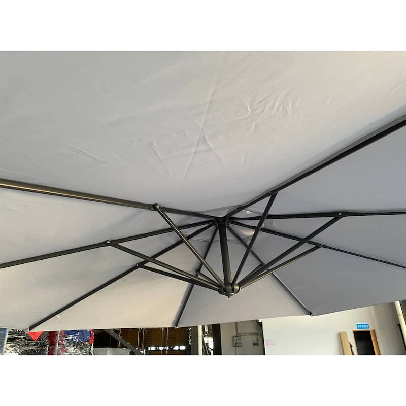 without Plastic base -10ft Offset Patio Umbrella - Offset Hanging Cantilever Patio Outdoor Market Umbrella Protection