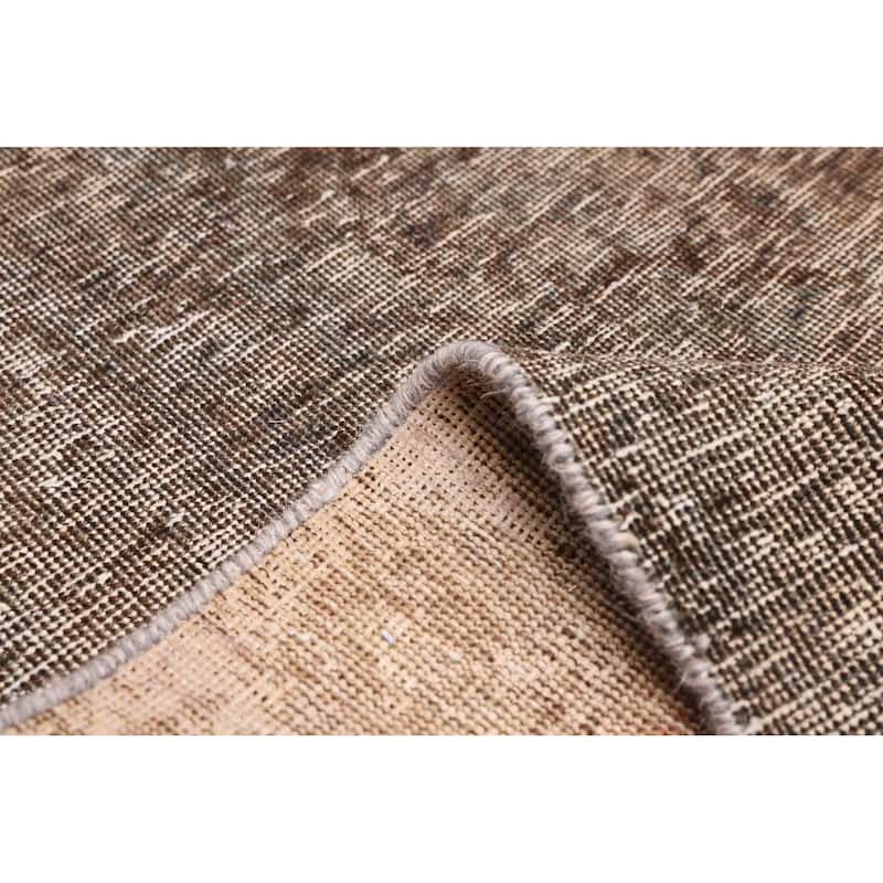 ECARPETGALLERY Hand-knotted Color Transition Charcoal Wool Rug - 8'5 x 11'7